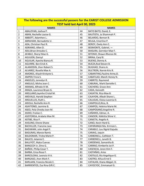 earist entrance exam reviewer